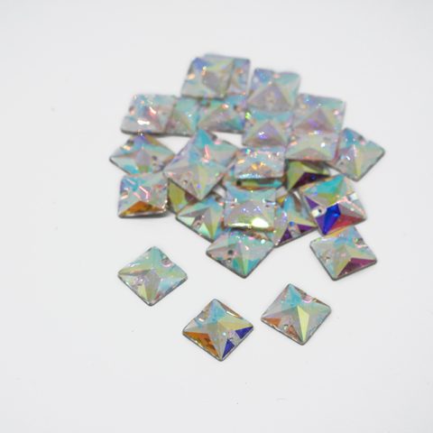 Square – crystal AB – 14×14
